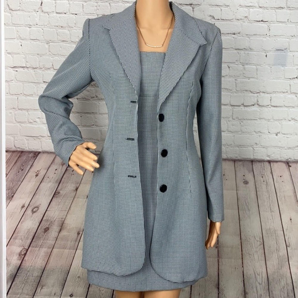 Alyn Paige Houndstooth Dress & Suit Jacket Set